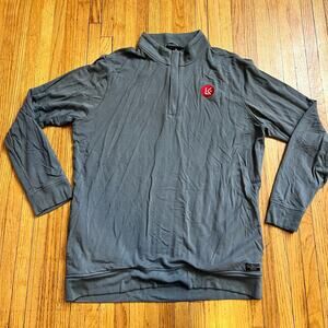 Travis Mathew Shirt Mens XL Quarter Zip Gray Golf Pullover Performance